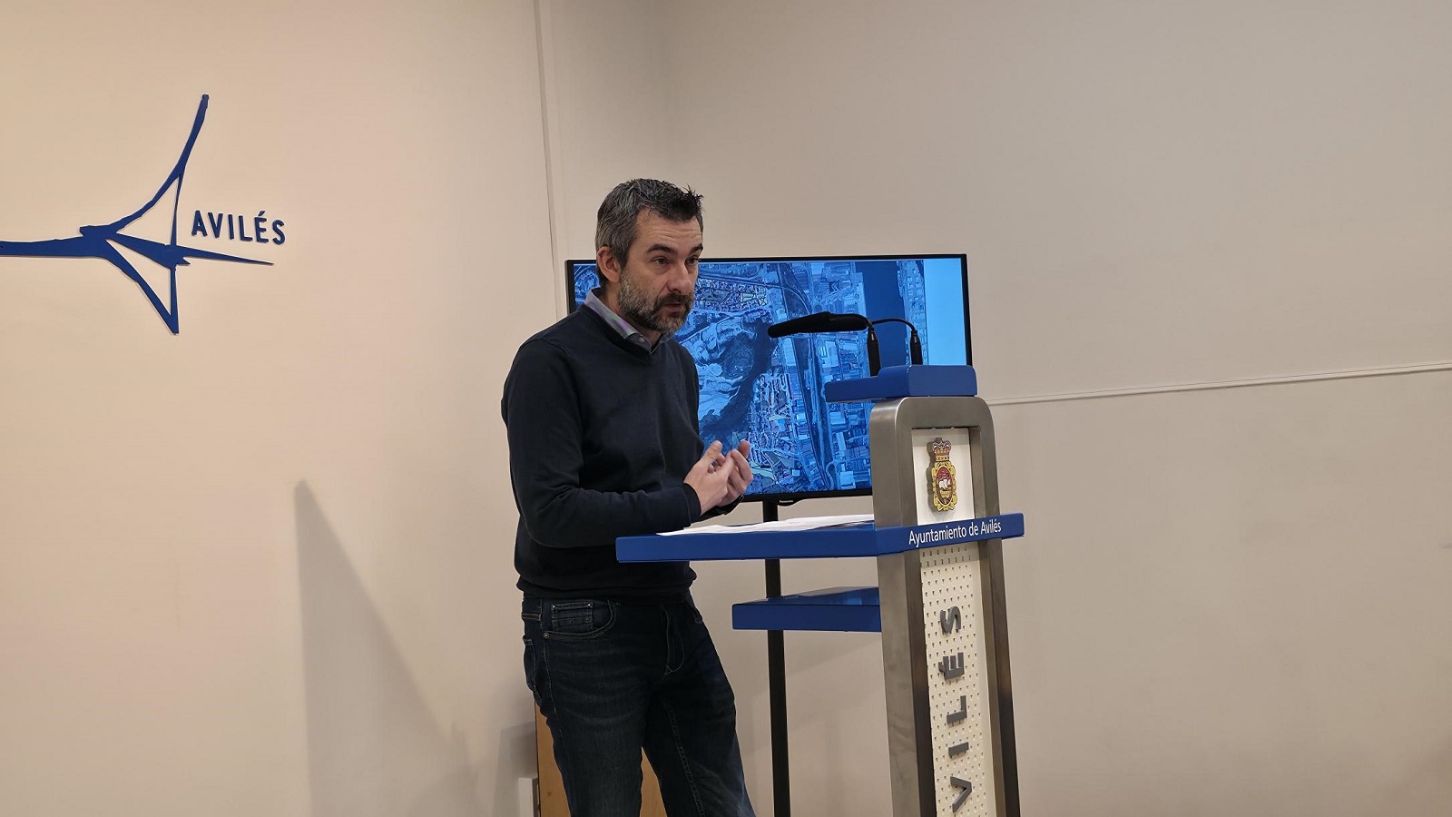 El concejal Manuel Campa, durante la presentación