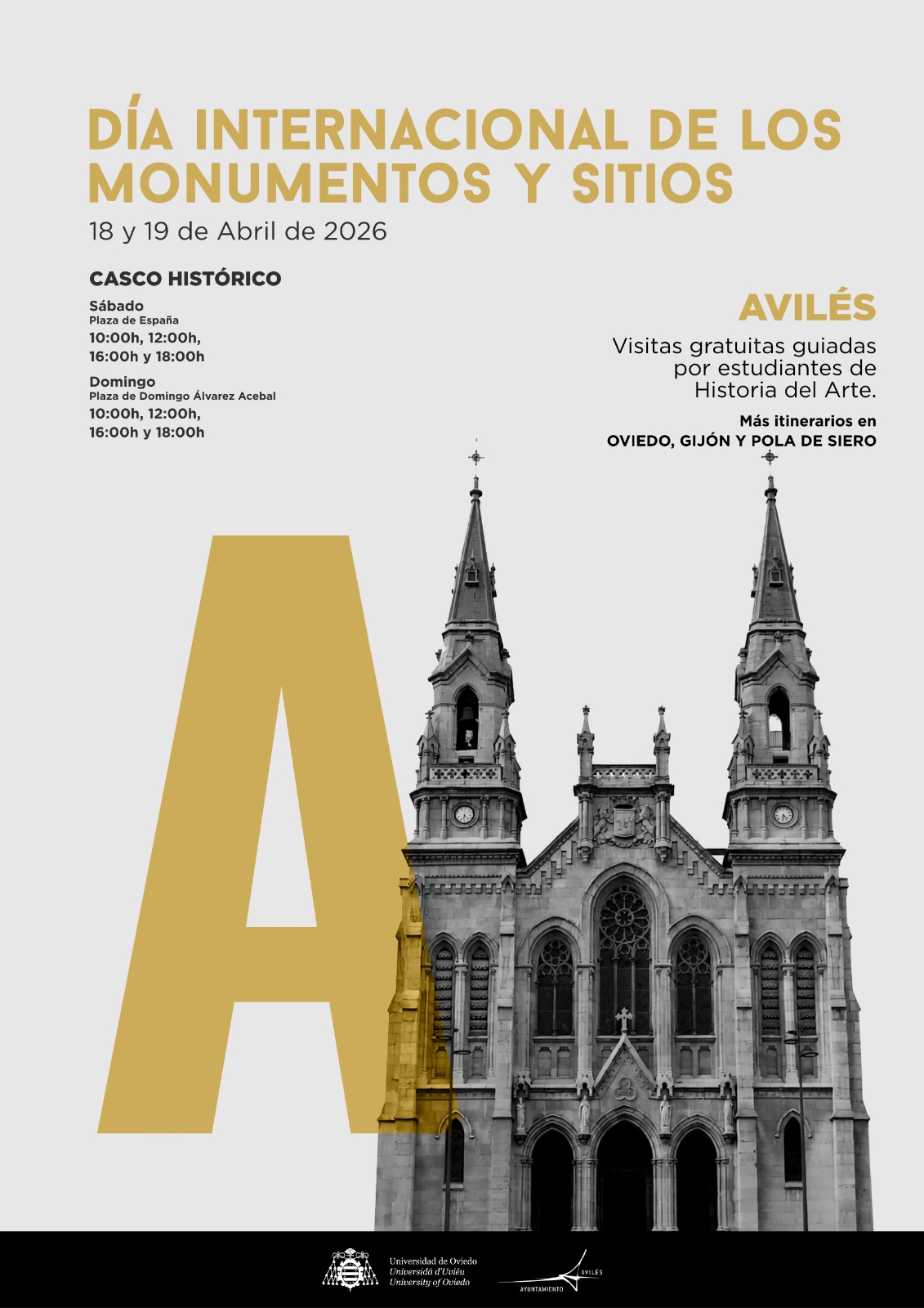 Cartel anunciador de las visitas guiadas